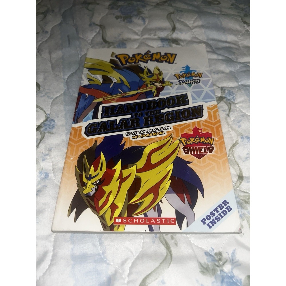 Scholastic Pokémon Sword & Shield Galar Handbook w/ Poster Zacian Zamazenta